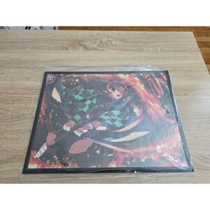 Demon Slayer Tanjiro Kamado Framed Wall‎ Art Anime Kimetsu no Yaiba Poster Black